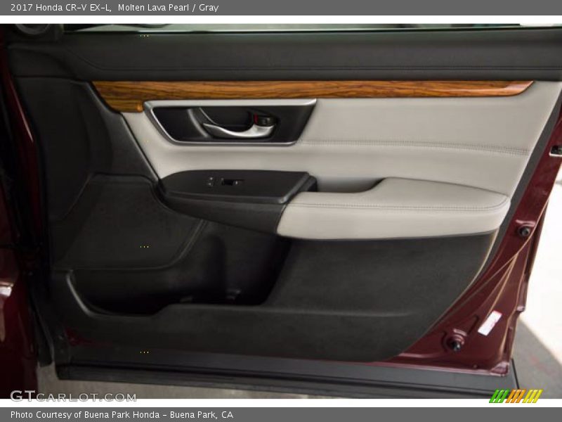 Molten Lava Pearl / Gray 2017 Honda CR-V EX-L