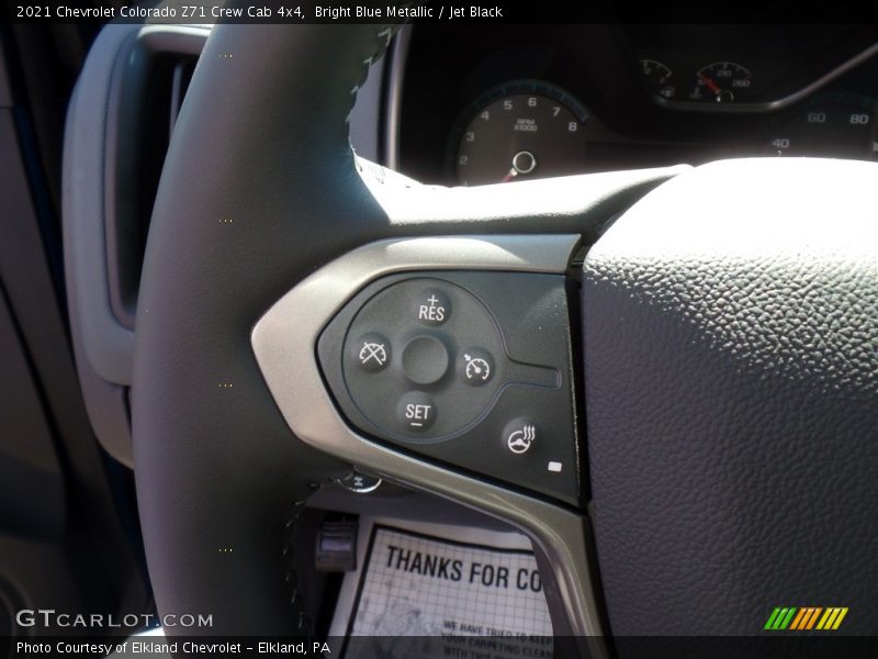 Bright Blue Metallic / Jet Black 2021 Chevrolet Colorado Z71 Crew Cab 4x4