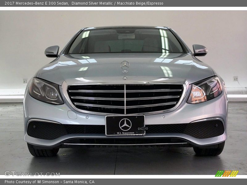Diamond Silver Metallic / Macchiato Beige/Espresso 2017 Mercedes-Benz E 300 Sedan