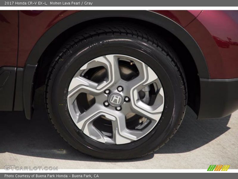 Molten Lava Pearl / Gray 2017 Honda CR-V EX-L