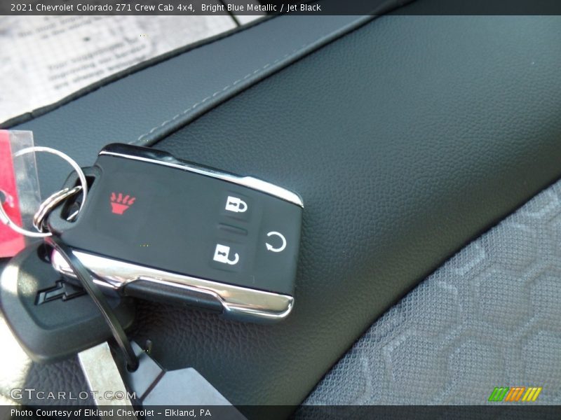 Bright Blue Metallic / Jet Black 2021 Chevrolet Colorado Z71 Crew Cab 4x4