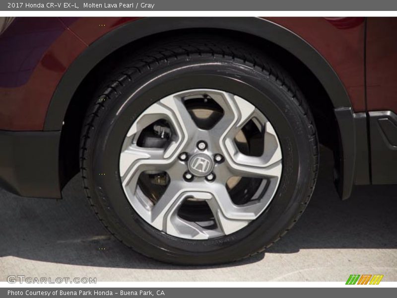 Molten Lava Pearl / Gray 2017 Honda CR-V EX-L