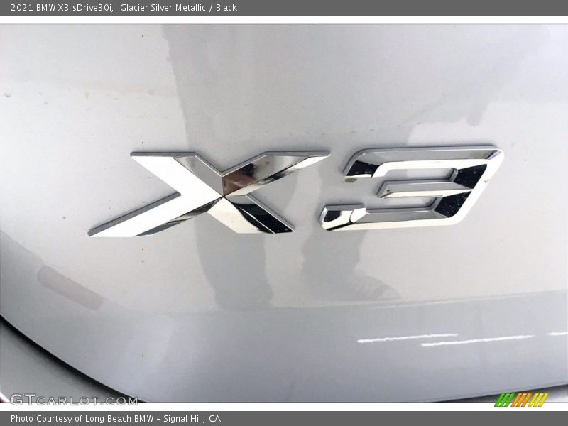 Glacier Silver Metallic / Black 2021 BMW X3 sDrive30i