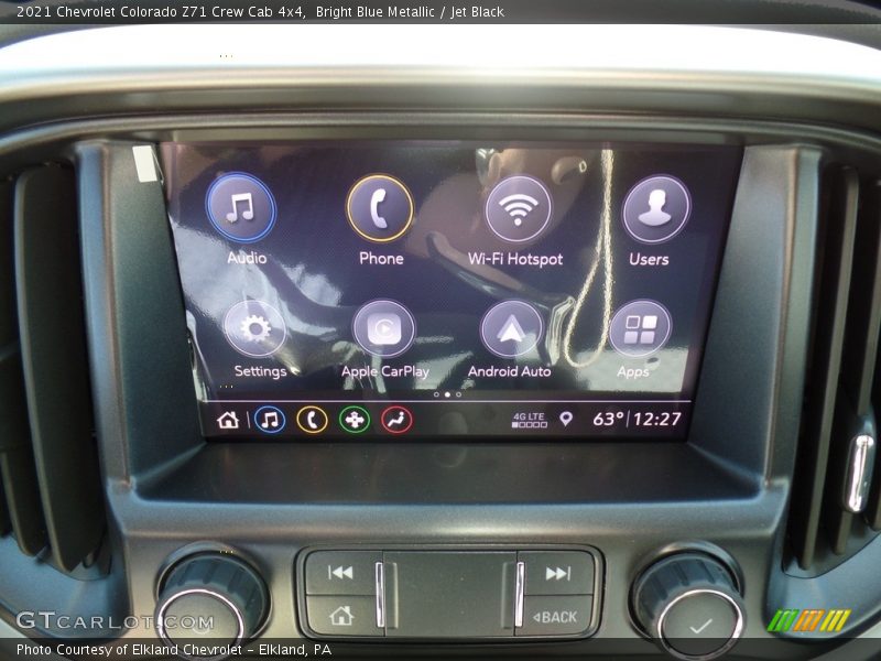 Bright Blue Metallic / Jet Black 2021 Chevrolet Colorado Z71 Crew Cab 4x4