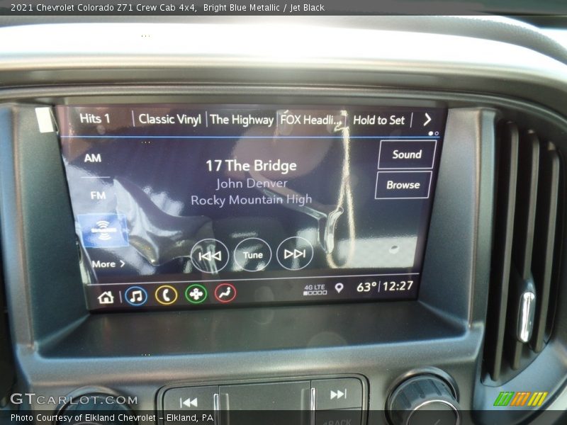 Bright Blue Metallic / Jet Black 2021 Chevrolet Colorado Z71 Crew Cab 4x4