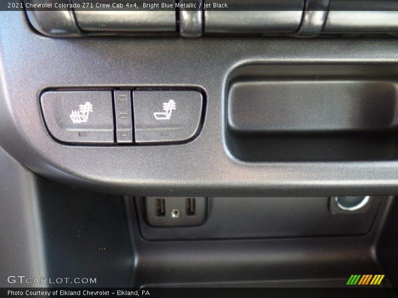 Bright Blue Metallic / Jet Black 2021 Chevrolet Colorado Z71 Crew Cab 4x4