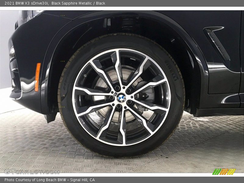 Black Sapphire Metallic / Black 2021 BMW X3 sDrive30i