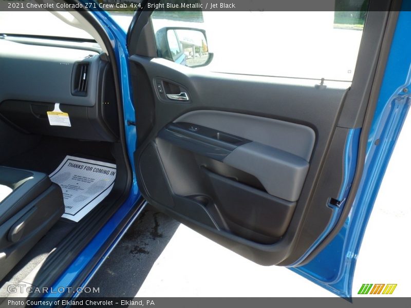 Bright Blue Metallic / Jet Black 2021 Chevrolet Colorado Z71 Crew Cab 4x4