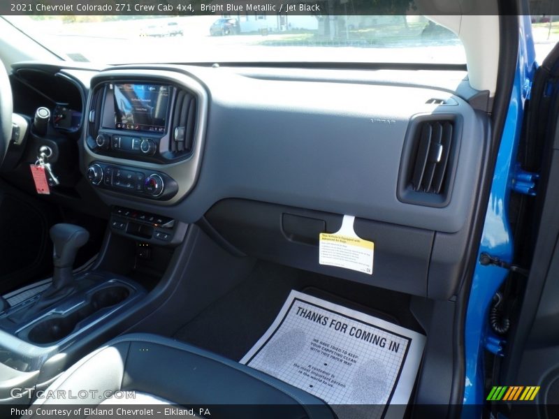 Bright Blue Metallic / Jet Black 2021 Chevrolet Colorado Z71 Crew Cab 4x4