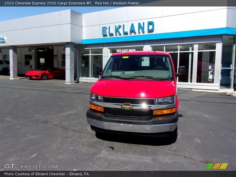 Red Hot / Medium Pewter 2020 Chevrolet Express 2500 Cargo Extended WT