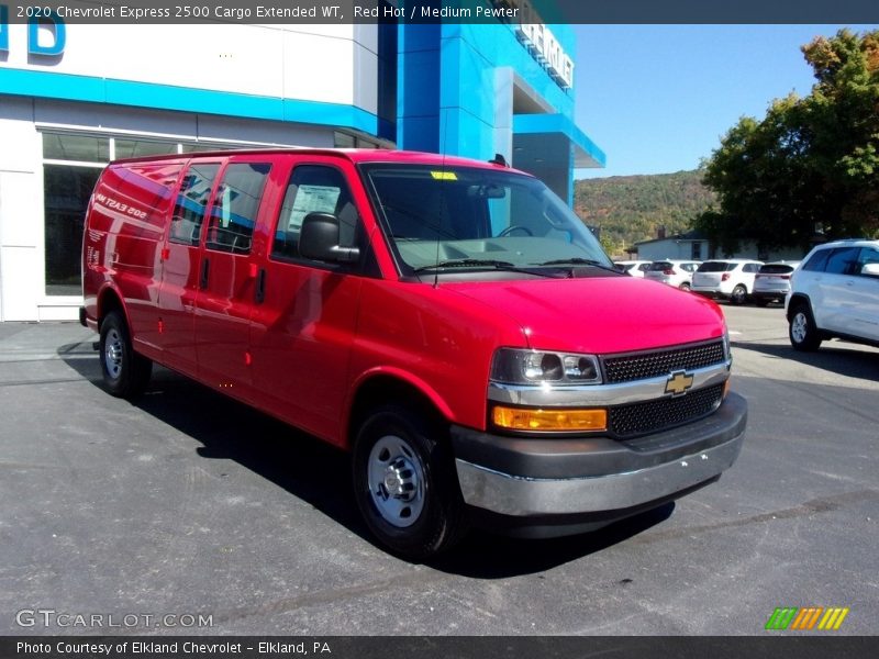 Red Hot / Medium Pewter 2020 Chevrolet Express 2500 Cargo Extended WT