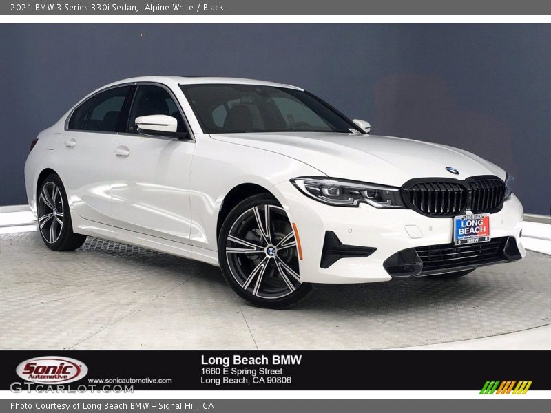 Alpine White / Black 2021 BMW 3 Series 330i Sedan