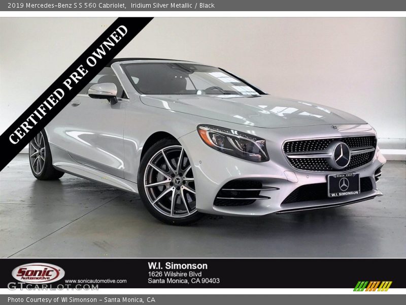Iridium Silver Metallic / Black 2019 Mercedes-Benz S S 560 Cabriolet