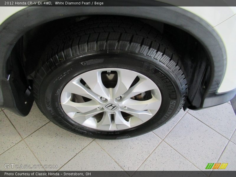 White Diamond Pearl / Beige 2012 Honda CR-V EX 4WD