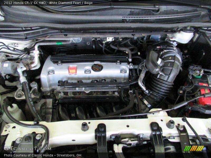 White Diamond Pearl / Beige 2012 Honda CR-V EX 4WD