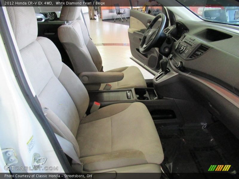 White Diamond Pearl / Beige 2012 Honda CR-V EX 4WD