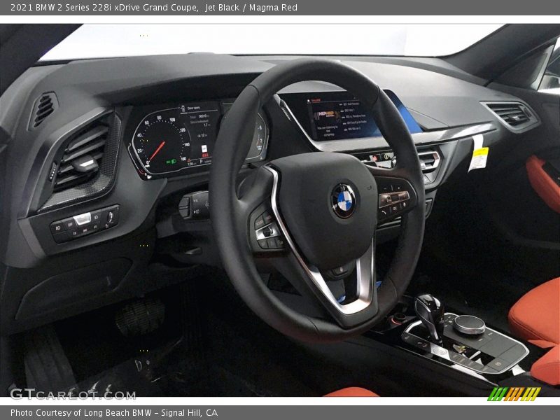 Jet Black / Magma Red 2021 BMW 2 Series 228i xDrive Grand Coupe