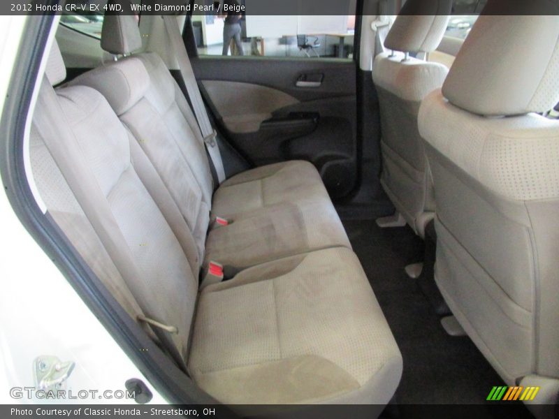 White Diamond Pearl / Beige 2012 Honda CR-V EX 4WD