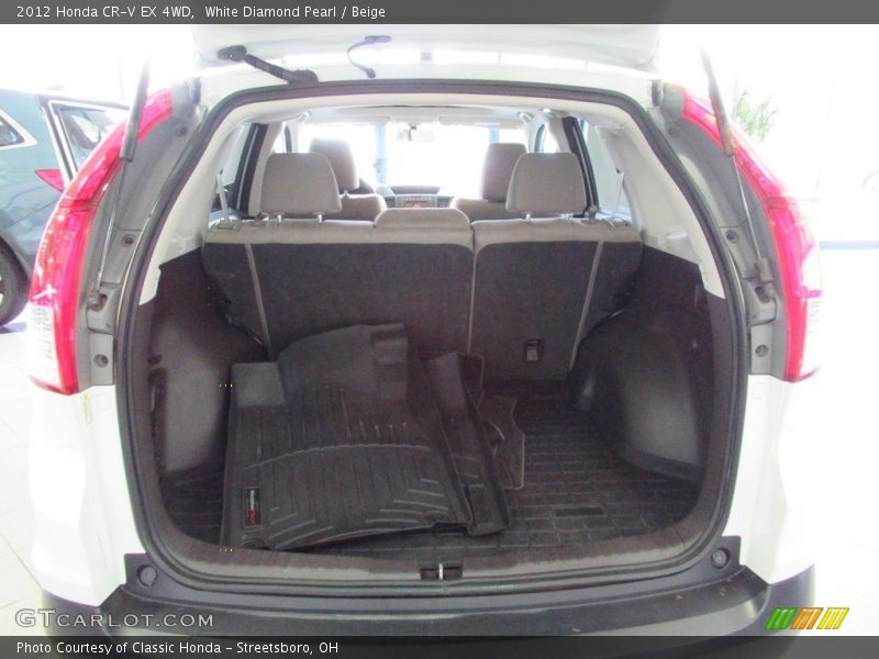 White Diamond Pearl / Beige 2012 Honda CR-V EX 4WD