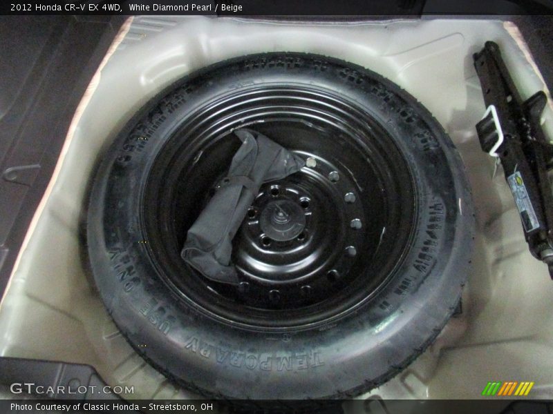 White Diamond Pearl / Beige 2012 Honda CR-V EX 4WD