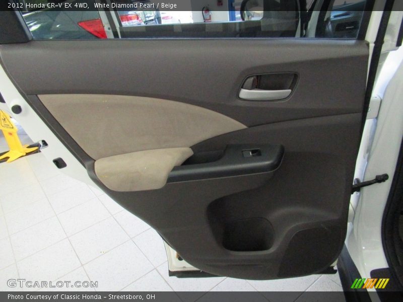 White Diamond Pearl / Beige 2012 Honda CR-V EX 4WD