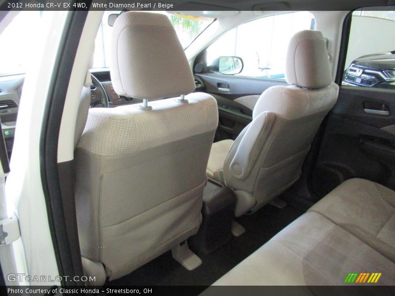 White Diamond Pearl / Beige 2012 Honda CR-V EX 4WD