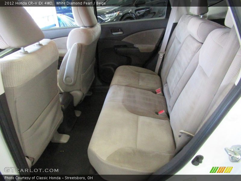 White Diamond Pearl / Beige 2012 Honda CR-V EX 4WD