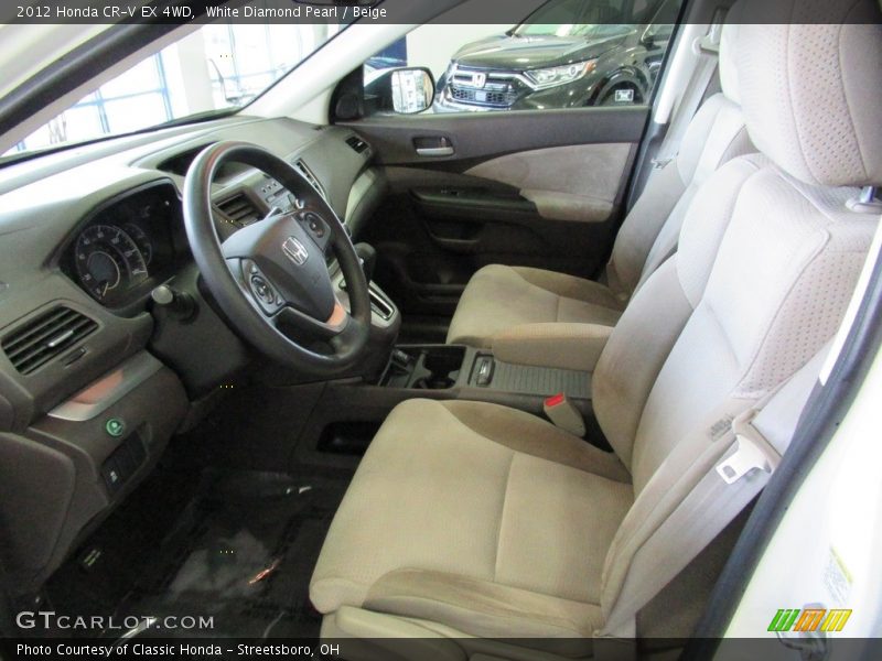 White Diamond Pearl / Beige 2012 Honda CR-V EX 4WD