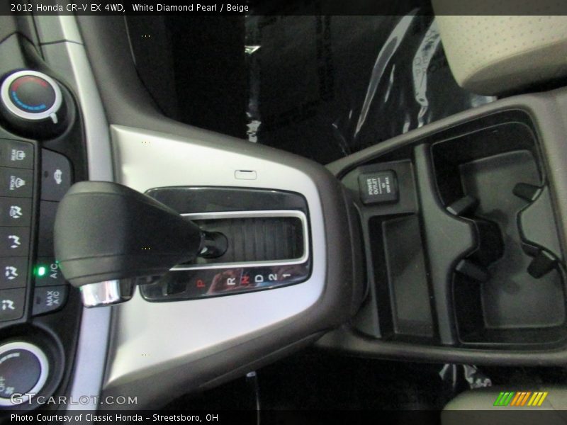 White Diamond Pearl / Beige 2012 Honda CR-V EX 4WD