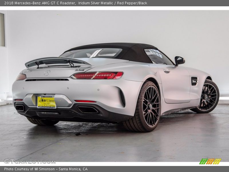 Iridium Silver Metallic / Red Pepper/Black 2018 Mercedes-Benz AMG GT C Roadster