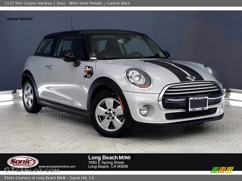 White Silver Metallic / Carbon Black 2015 Mini Cooper Hardtop 2 Door