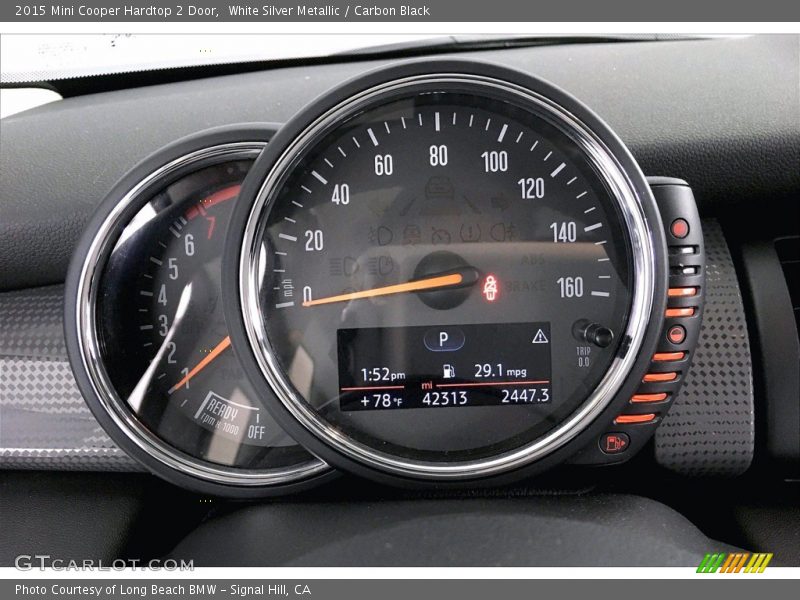 White Silver Metallic / Carbon Black 2015 Mini Cooper Hardtop 2 Door