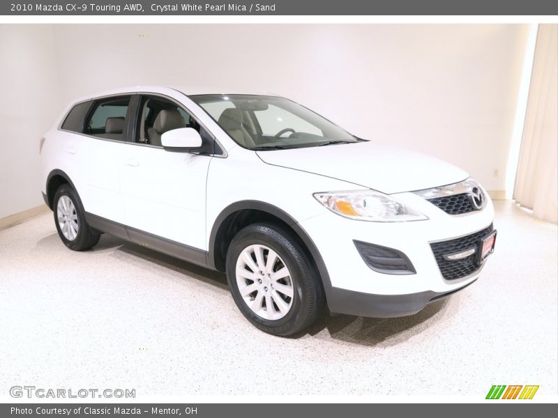 Crystal White Pearl Mica / Sand 2010 Mazda CX-9 Touring AWD