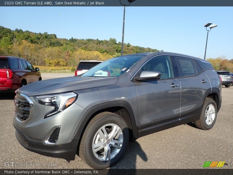 Satin Steel Metallic / Jet Black 2020 GMC Terrain SLE AWD