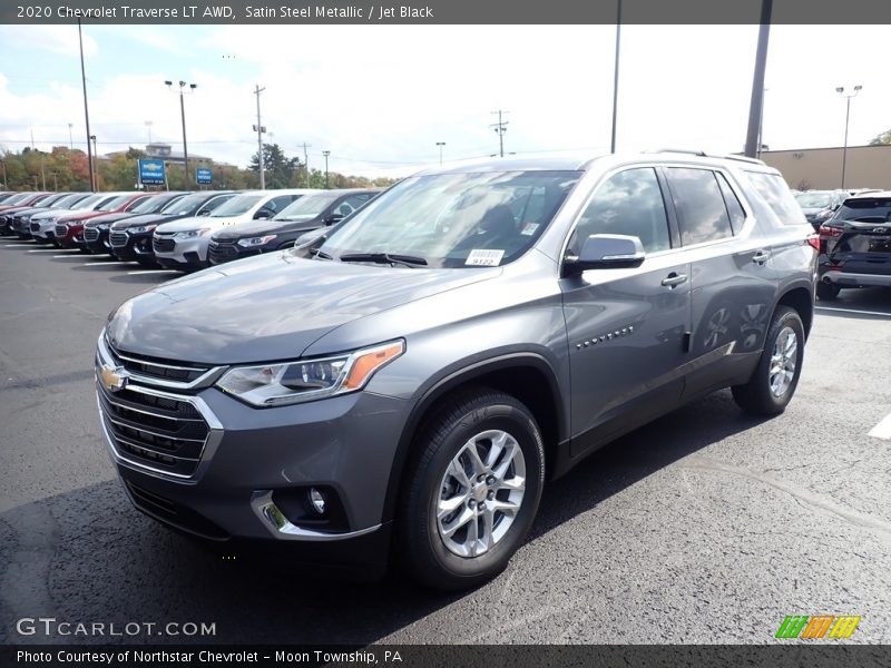 Satin Steel Metallic / Jet Black 2020 Chevrolet Traverse LT AWD
