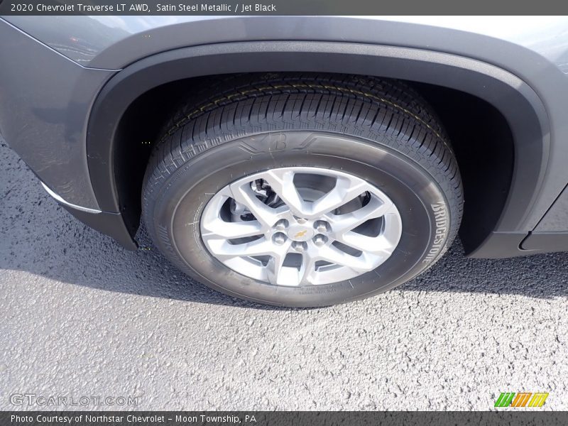 Satin Steel Metallic / Jet Black 2020 Chevrolet Traverse LT AWD
