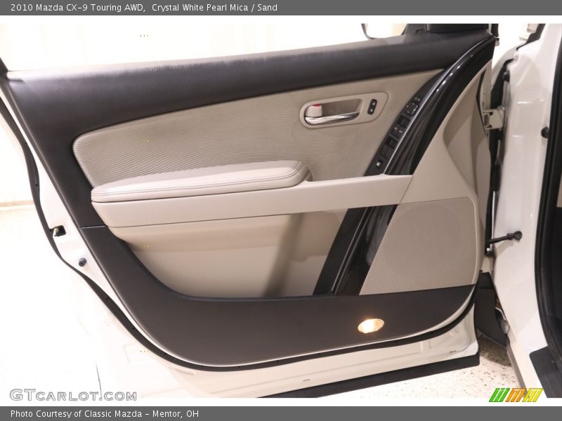 Crystal White Pearl Mica / Sand 2010 Mazda CX-9 Touring AWD