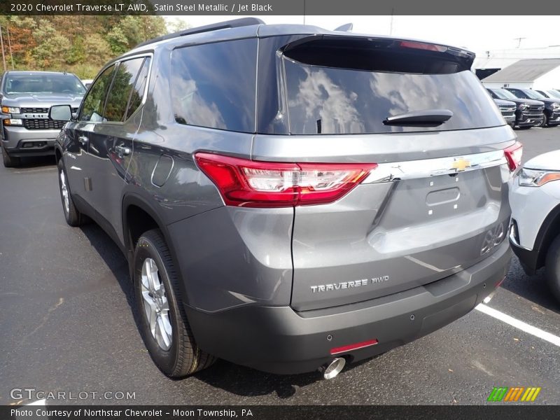 Satin Steel Metallic / Jet Black 2020 Chevrolet Traverse LT AWD