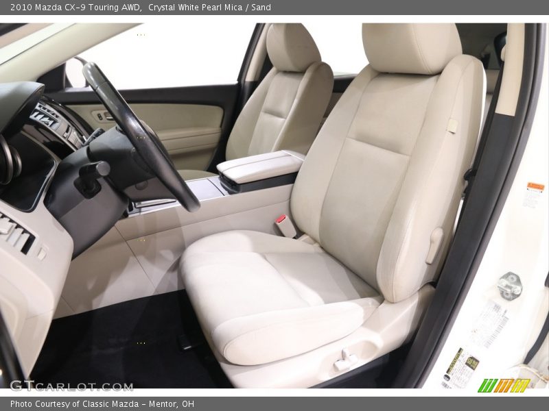 Crystal White Pearl Mica / Sand 2010 Mazda CX-9 Touring AWD