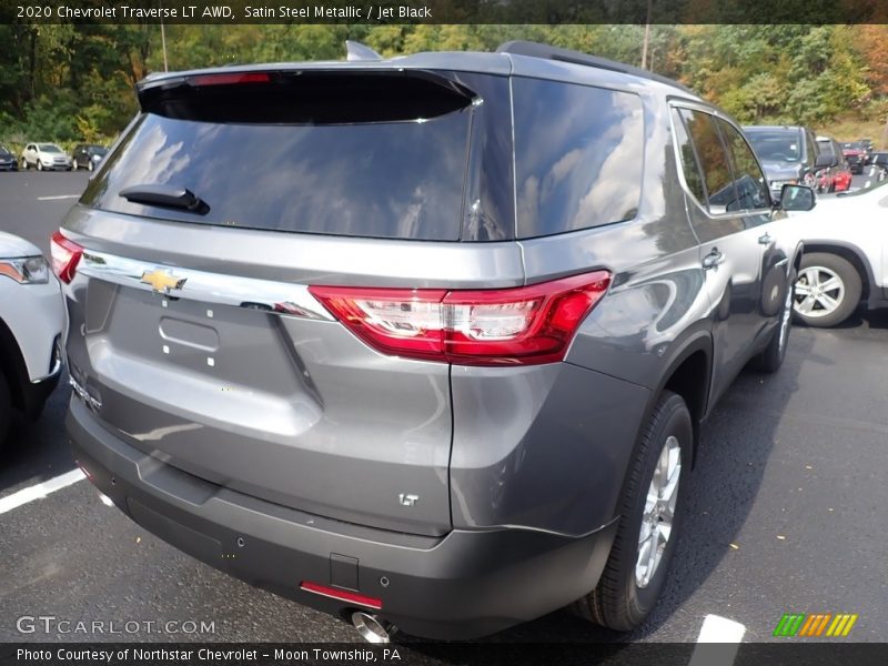 Satin Steel Metallic / Jet Black 2020 Chevrolet Traverse LT AWD