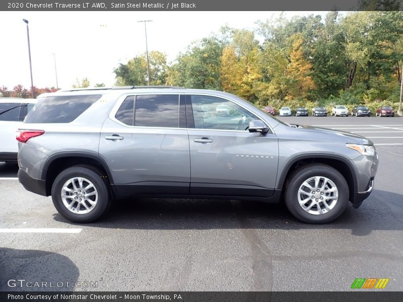 Satin Steel Metallic / Jet Black 2020 Chevrolet Traverse LT AWD
