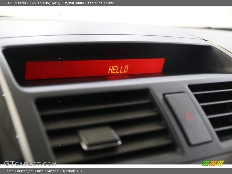 Crystal White Pearl Mica / Sand 2010 Mazda CX-9 Touring AWD