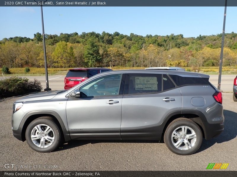 Satin Steel Metallic / Jet Black 2020 GMC Terrain SLE AWD