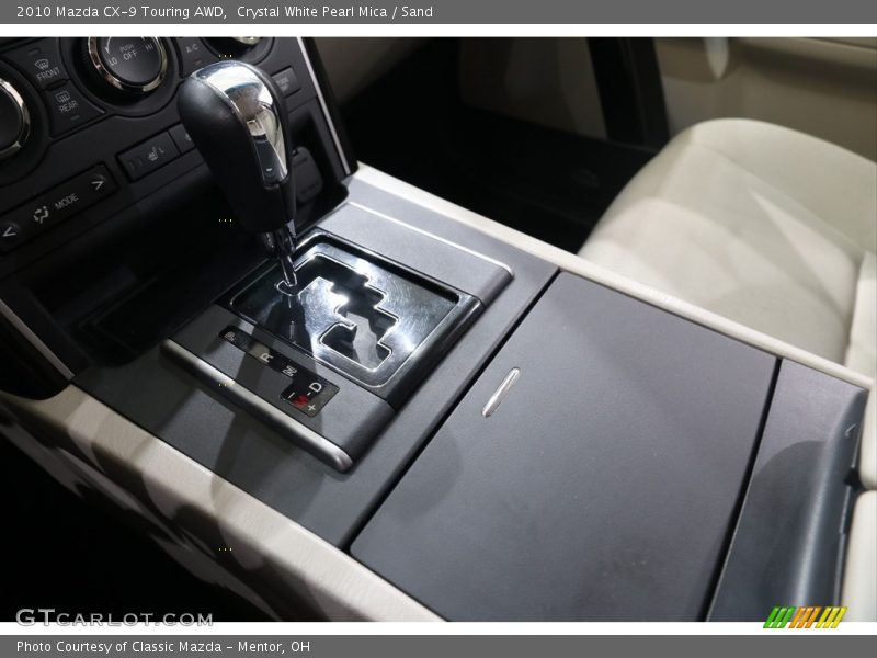Crystal White Pearl Mica / Sand 2010 Mazda CX-9 Touring AWD