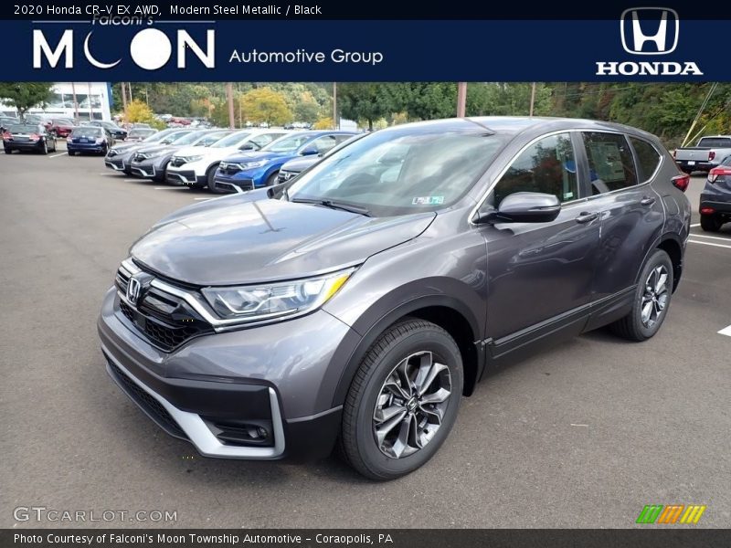 Modern Steel Metallic / Black 2020 Honda CR-V EX AWD