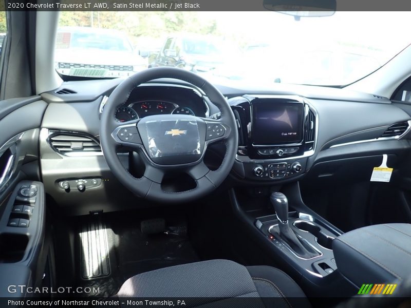 Satin Steel Metallic / Jet Black 2020 Chevrolet Traverse LT AWD