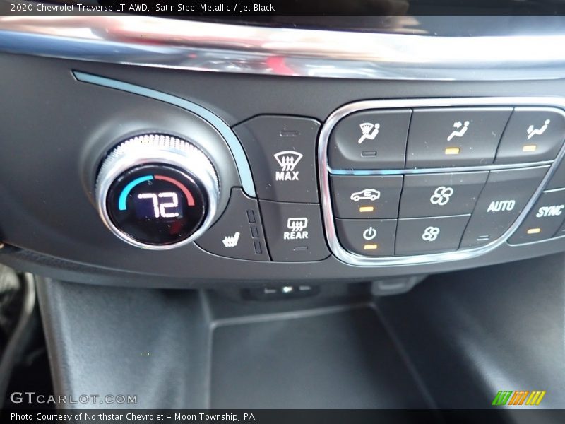 Satin Steel Metallic / Jet Black 2020 Chevrolet Traverse LT AWD
