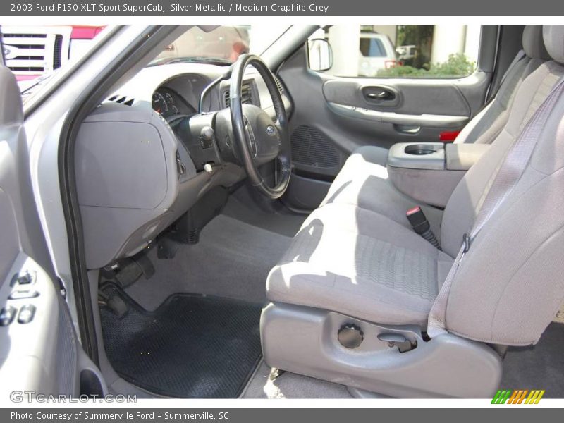 Silver Metallic / Medium Graphite Grey 2003 Ford F150 XLT Sport SuperCab