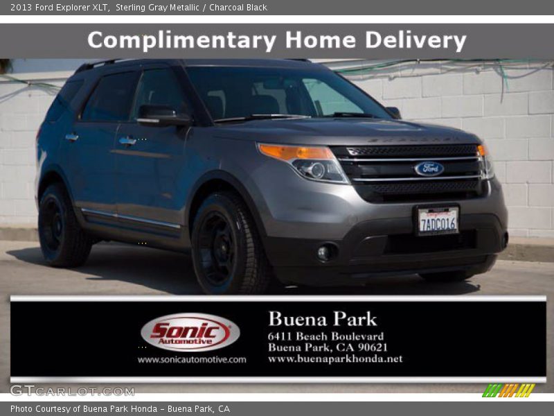 Sterling Gray Metallic / Charcoal Black 2013 Ford Explorer XLT
