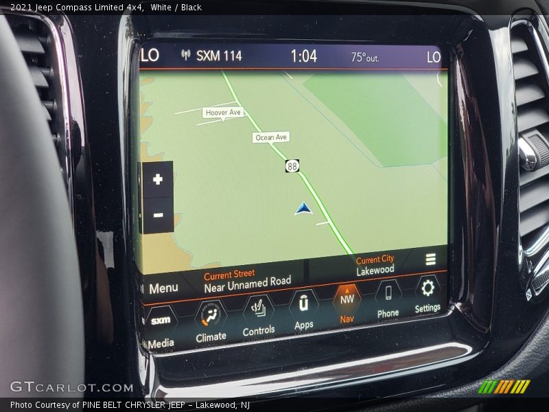 Navigation of 2021 Compass Limited 4x4